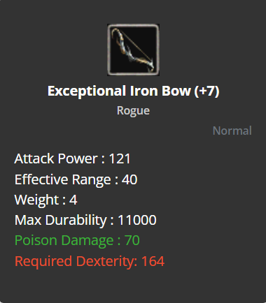 Exceptional Iron Bow +7