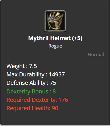 Mythril Helmet +5