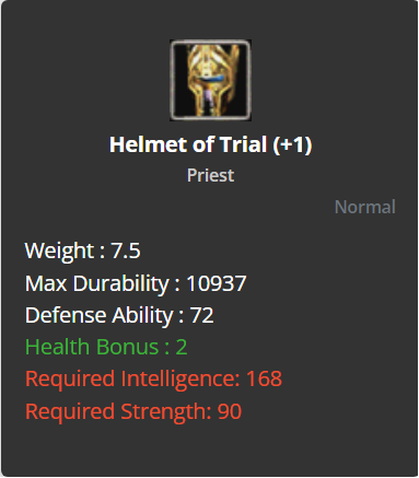 Helmet Of Trial +1