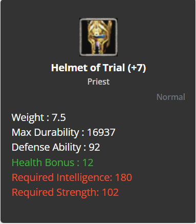 Helmet Of Trial +7